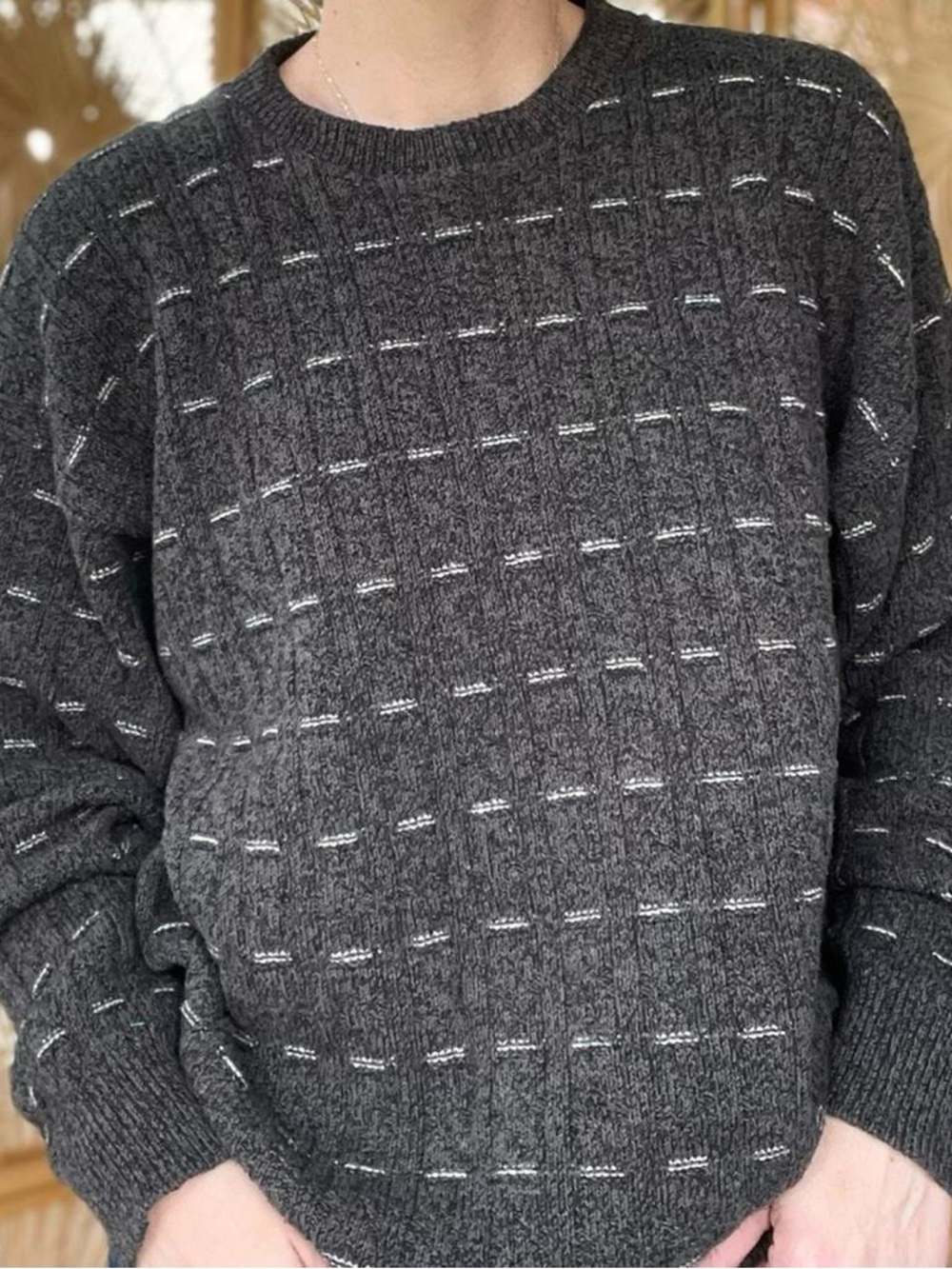 90s Victoria Dry Goods Brown Blend Knit Sweater Preppy Classic Grandpa Crewneck